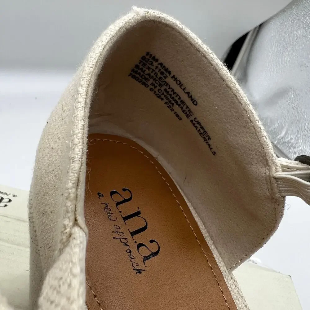 a.n.a Womens Holland Heeled Sandals Cream Natural Color Size 11M